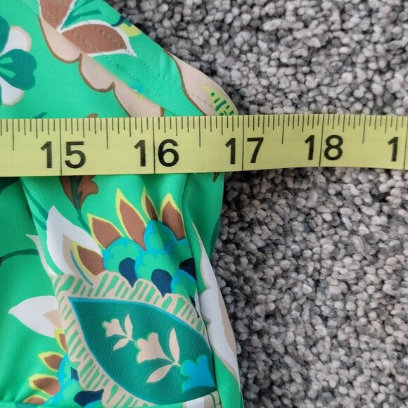 Lands End Green Print Tanktini Size 12 Runs small probably closer to a 10 - Picture 5 of 8